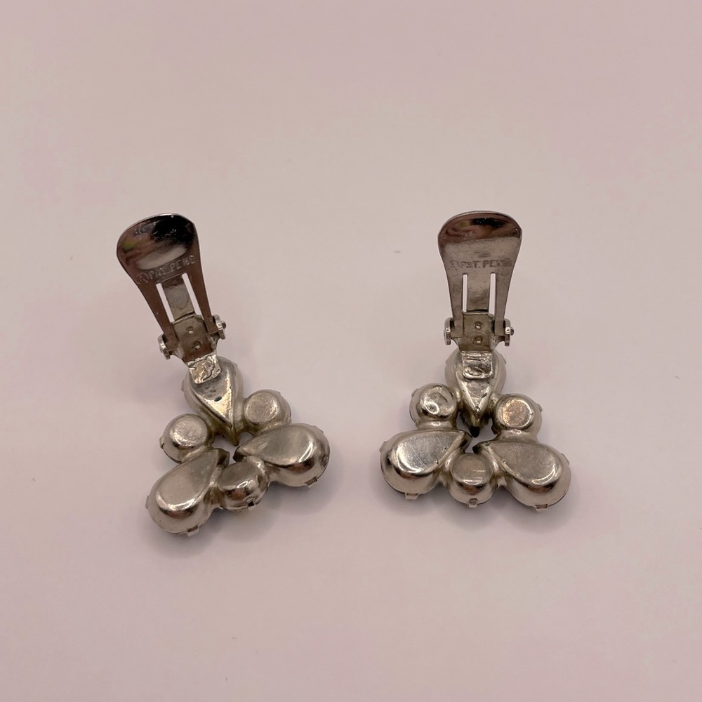 ALBERT WEISS Vintage Crystal Brooch and Clip-On Earring Set SIGNED - Picture 12 of 14